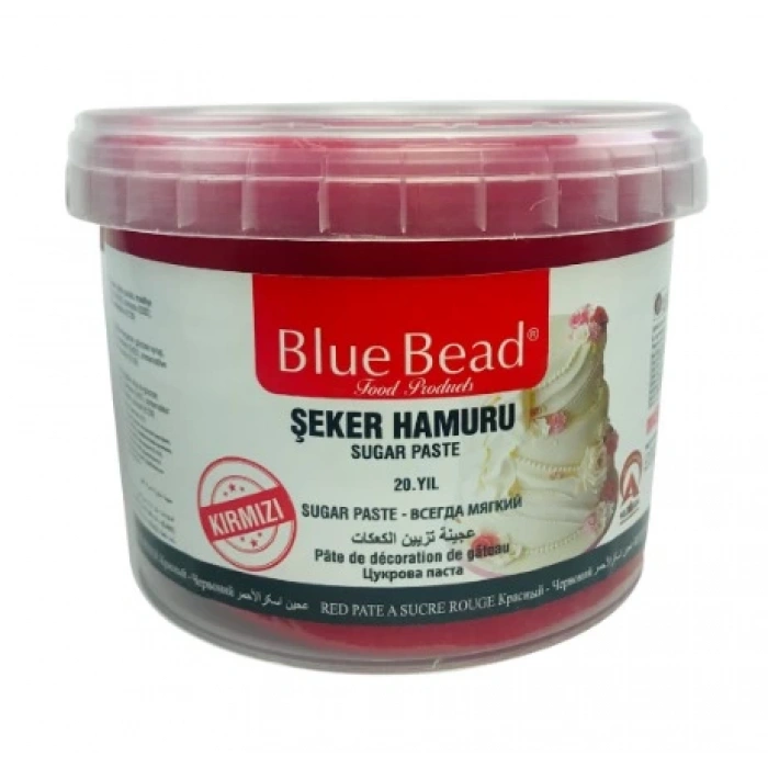 Blue Bead Şeker Hamuru (Kırmızı) 1 Kg