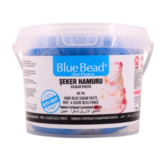 Blue Bead Şeker Hamuru (Koyu Mavi) 1Kg