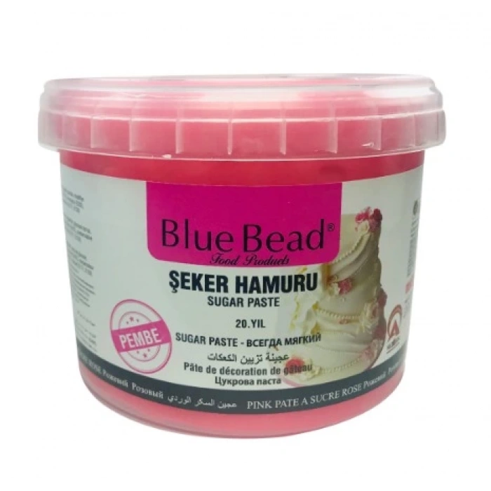 Blue Bead Şeker Hamuru (Pembe) 1 Kg
