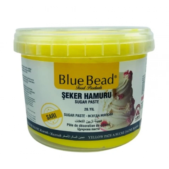 Blue Bead Şeker Hamuru (Sarı) 1 Kg