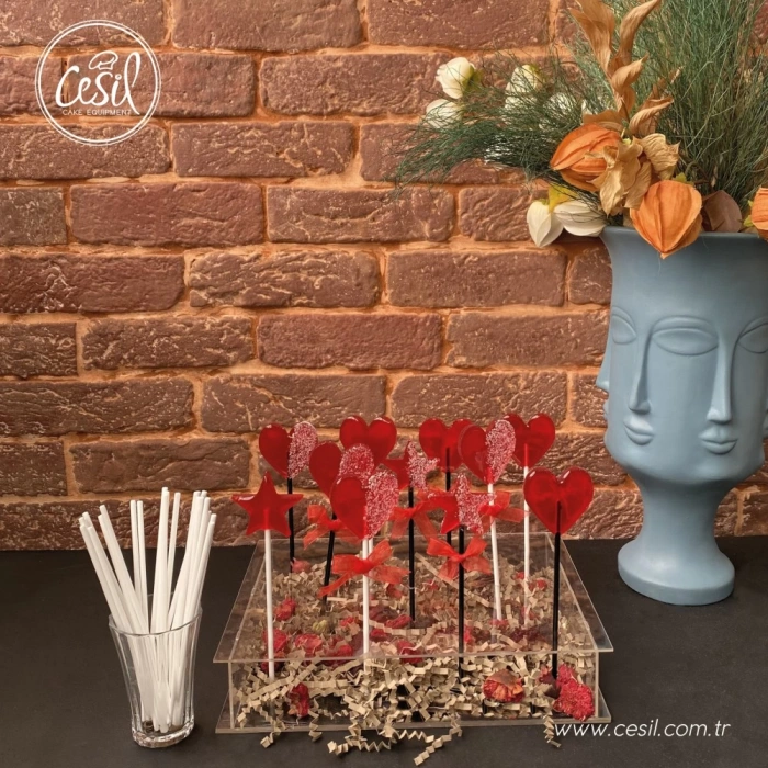 Lolipop Cakepops Çubuğu Beyaz 24 lü (15 cm)