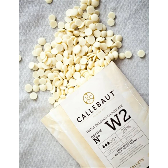 Callebaut Beyaz Kuvertür Drop Çikolata %28 (1Kg) Bölünmüş olarak gönderilecektir