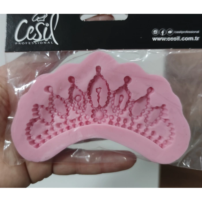 Cesil Cupcake Üstü Taç Silikon Kalıp