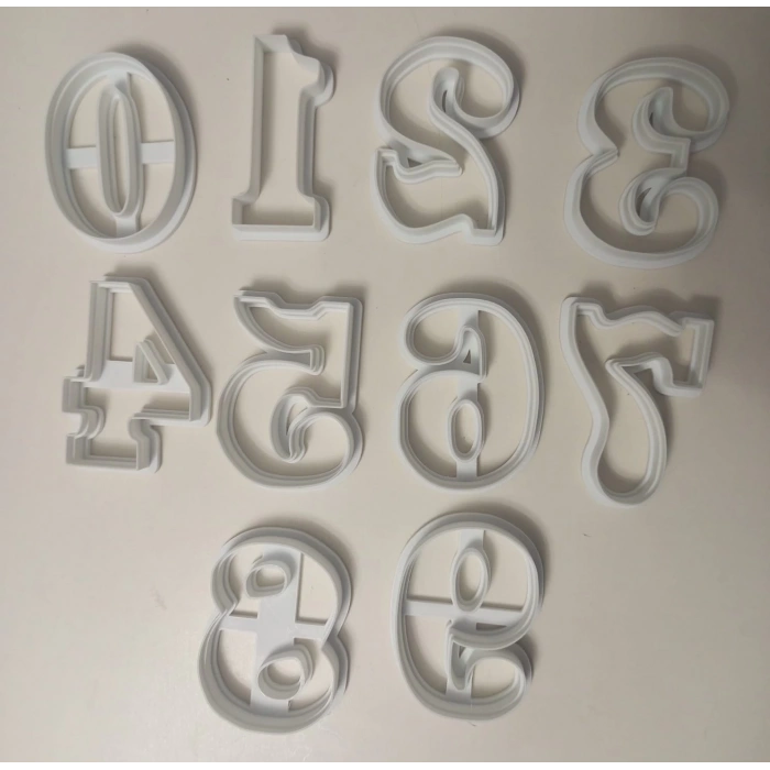 Fancy Rakam (Sayı) Kesici Set 8 cm