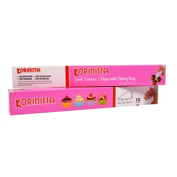 Korinnitta 10lu Şanti Krema Sıkma Torbası(26x50cm)
