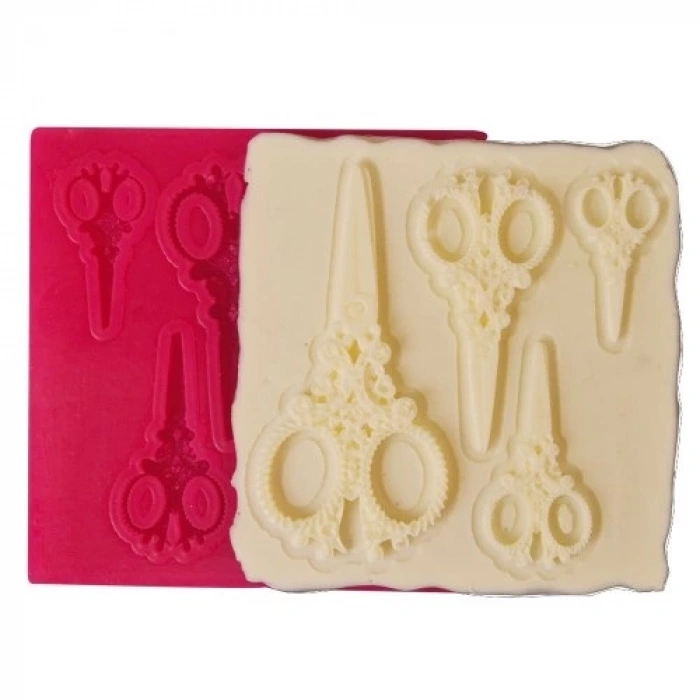 Cesil Makaslar Silikon Kalıp 7.5*7.5 cm