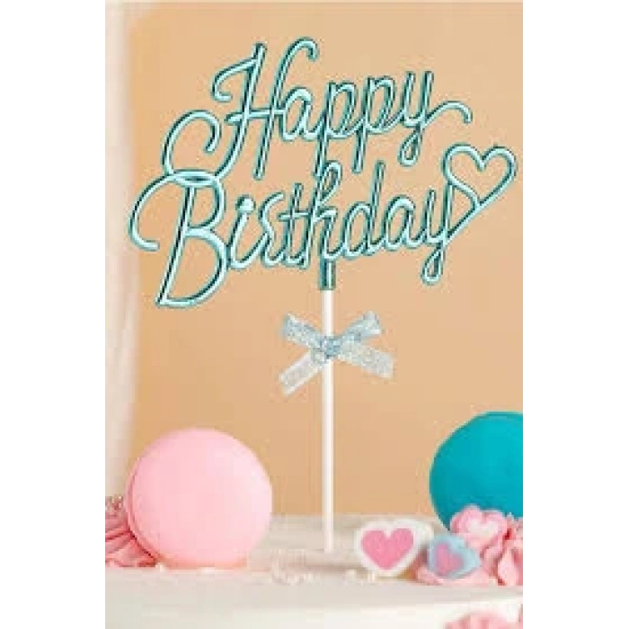 Mika Pasta Üstü Süs Happy Birthday (renk seçenekli)