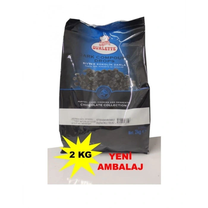 Ovalette Bitter Damla Çikolata 2 Kg Konfiseri
