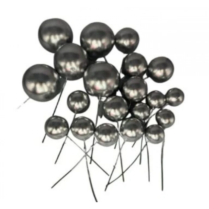 Pasta Süsleme Topları Gümüş