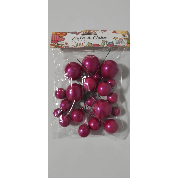 Pasta süsleme topları mürdüm