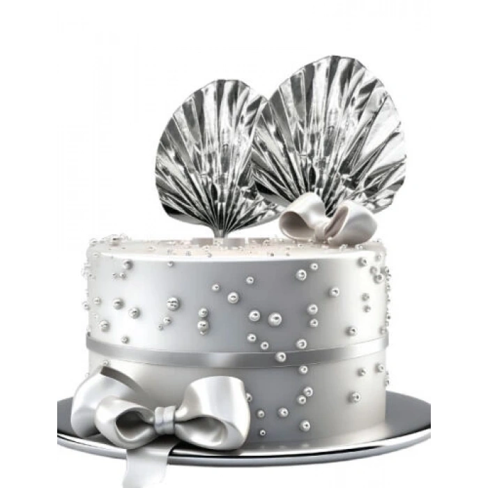 Pasta Üstü Çubuklu Dekor Yaprak 2 li