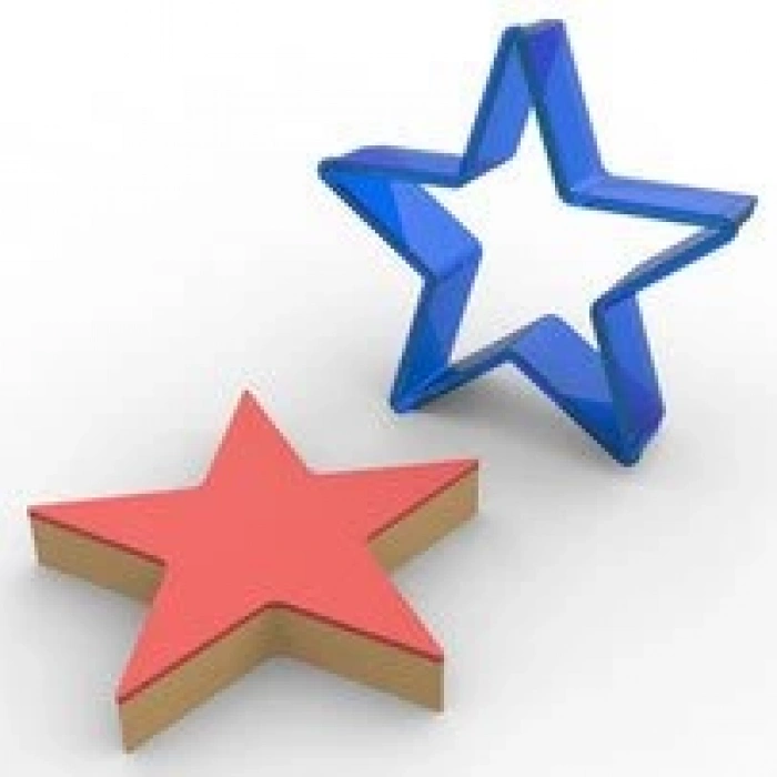 Polikarbon yıldız kurabiye kesici 8 cm