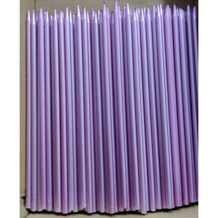 Rose Gold Pembe 5 Adet Parti Mumu 20cm