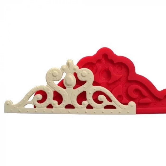 Cesil Silikon Taç Kalıp Elmaslı Büyük 21*9 Cm