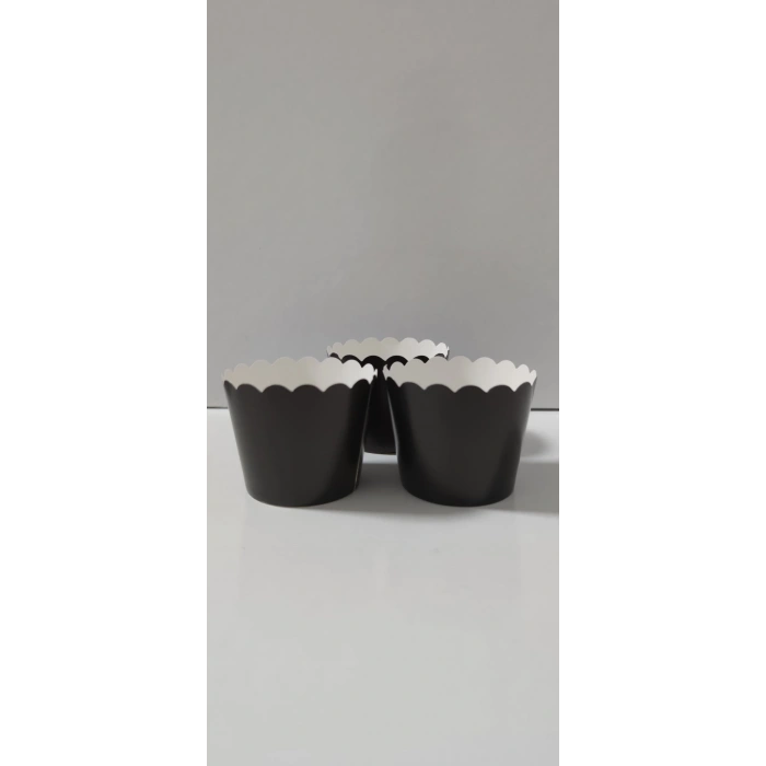 Siyah renk Cupcake Kapsül 6.5x5 cm 25 adet