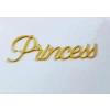 Princess 3d Gold Baskı Gold Gümüş Seçenekli 12 cm
