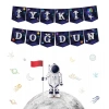 Kağıt Banner İyiki Doğdun Uzay Temalı Banner Süs