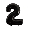 Folyo Balon 66 Cm Siyah Rakam 2 Helyuma Uygun