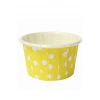 Sarı Beyaz Puantiyeli Cupcake Kapsül 25 li