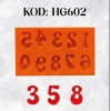 HG602 Rakamlar Silikon Kalıp