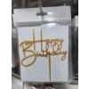 Happy Birthday Çubuklu Pleksi Pasta Üstü Süs