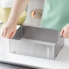 Ayarlanabilir Kare Pandispanya Kek Kalıbı Çember Derinlik 10 cm 20x40 cm