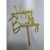 Happy Birthday 3d Filament Baskı Çubuklu Pasta Üstü Süs Renk Seçenekli