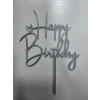 Happy Birthday 3d Filament Baskı Çubuklu Pasta Üstü Süs Renk Seçenekli