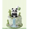Pasta Üstü 3D Tasarım Ürünler Panda Model 9 Parça