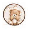 Karton Tabak Teddy Bear 23 cm 8 Parça