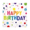Kağıt Peçete Happy Birthday Baskılı Renkli Puanlı 20 Parça