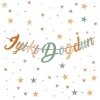 Kaligrafi Kağıt Banner Retro Tema İyiki Doğdun