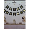 İyiki Doğdun Banner Siyah Gold Varak