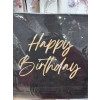 Happy Birthday Siyah Peçete 20 li