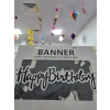 Kaligrafi Happy Birthday Siyah Banner