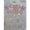 Happy Birthday Pembe Pasta Üstü Süs