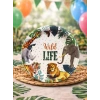 Safari Karton Tabak 8 li Wild Life 23 cm