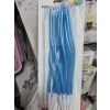 Kıvrımlı Mum İnce 16 cm Dalgalı Metalik Makaron Mavi 12 Parça