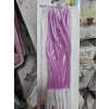 Kıvrımlı Mum İnce 16 cm Dalgalı Metalik Pembe 12 Parça