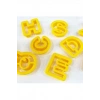 Plastik alfabe harf kurabiye kalıbı set 5 cm