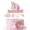 Unicorn Temalı Pasta Üstü Süs