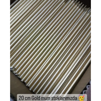 20 cm Gold Parti Mum 5 Adet