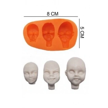 3 lü Silikon Yüz Kalıbı 393