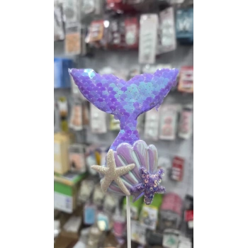 Pasta Üstü Dekoratif Çubuklu Deniz Kızı