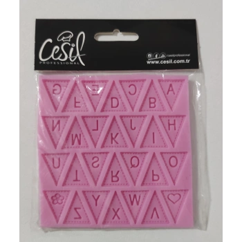 Cesil Flama Harfler Silikon Kalıp 10.5*10.5 cm