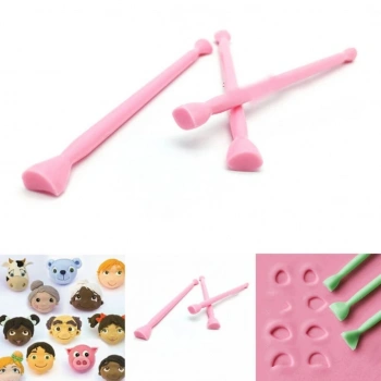 3 Boy Göz Ağız Modelleme Marzipan Seti Büyük Boy