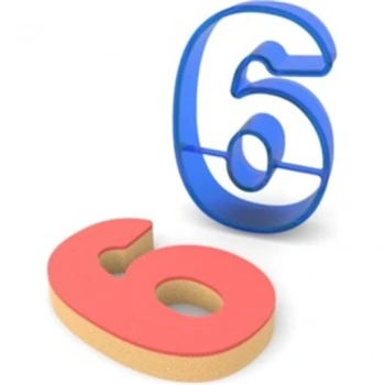 6 Rakam Polikarbon Kurabiye Kesici 8 cm