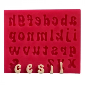 Cesil Küçük Harf Alfabe Silikon Kalıp 12.5*10 cm