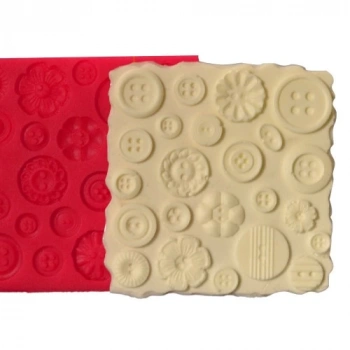 Cesil Büyük Düğmeler Silikon Kalıp 11*11 cm