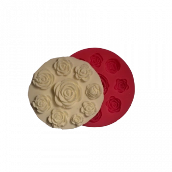 Cesil Dokuzlu Gül Silikon Kalıp 10*10 cm